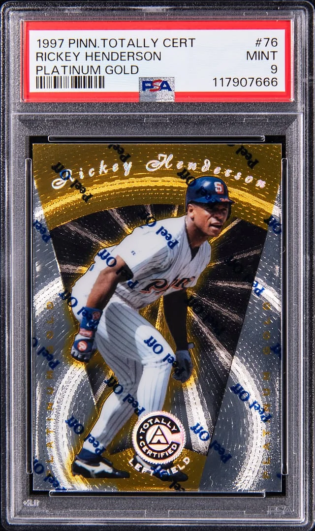 1997 Pinnacle Rickey Henderson Totally Certified Platinum Gold #76 card image
