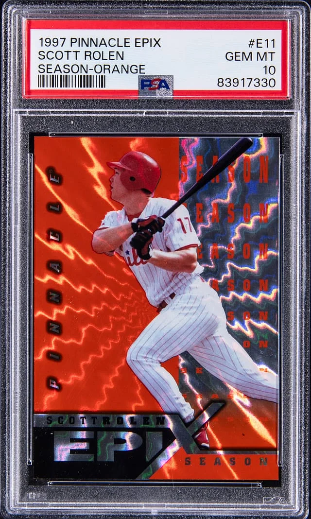 1997 Pinnacle Scott Rolen Epix Season Orange #E11 card image