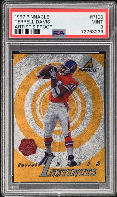 1997 Pinnacle Terrell Davis Artist's Proof #P100 card image