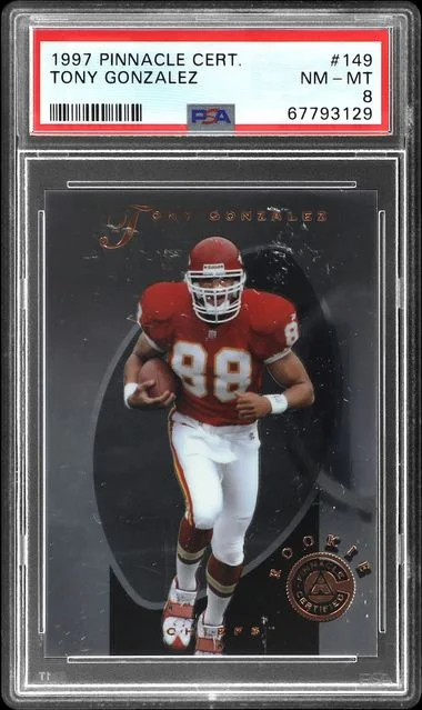 1997 Pinnacle Tony Gonzalez Certified #149 card image