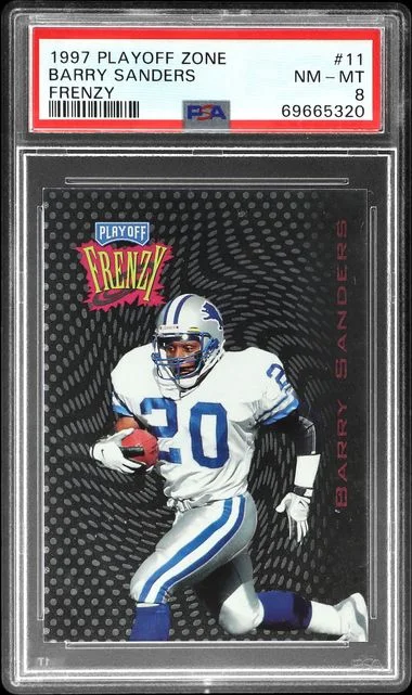 1997 Playoff Barry Sanders Zone Frenzy #11 card image