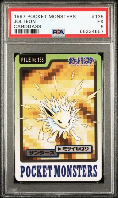 1997 Pocket Monsters Carddass Jolteon #135 card image