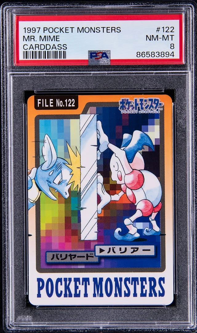 1997 Pocket Monsters Carddass Mr. Mime #122 card image