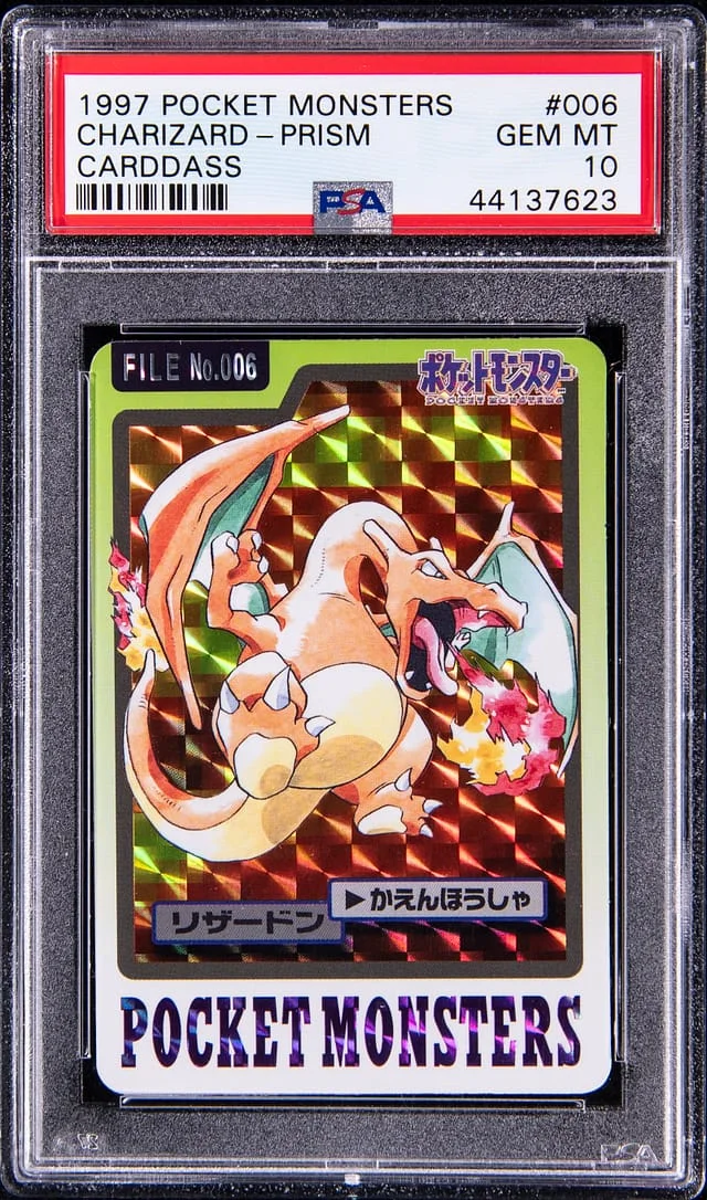 1997 Pocket Monsters Carddass Prism Charizard #006 card image