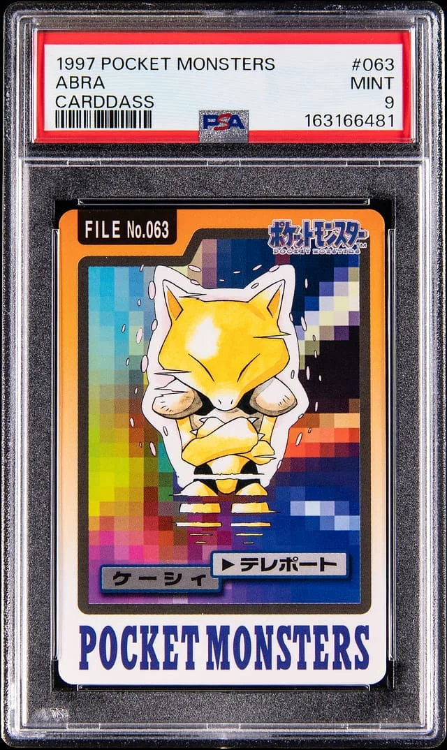 1997 Pokemon Japanese Carddass Abra #063 card image