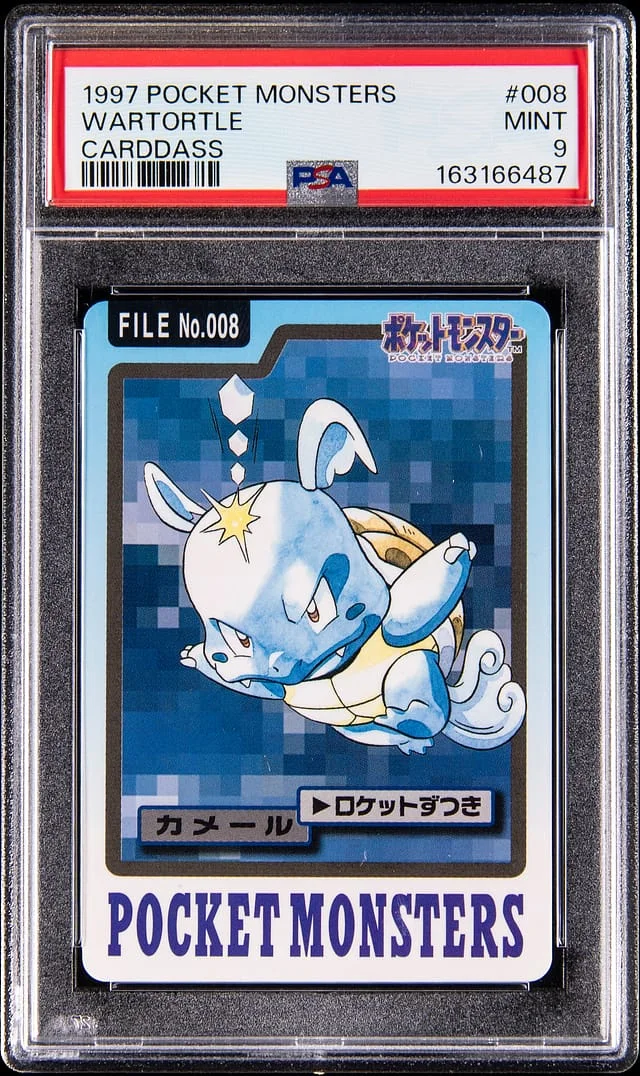 1997 Pokemon Japanese Carddass Wartortle #008 card image