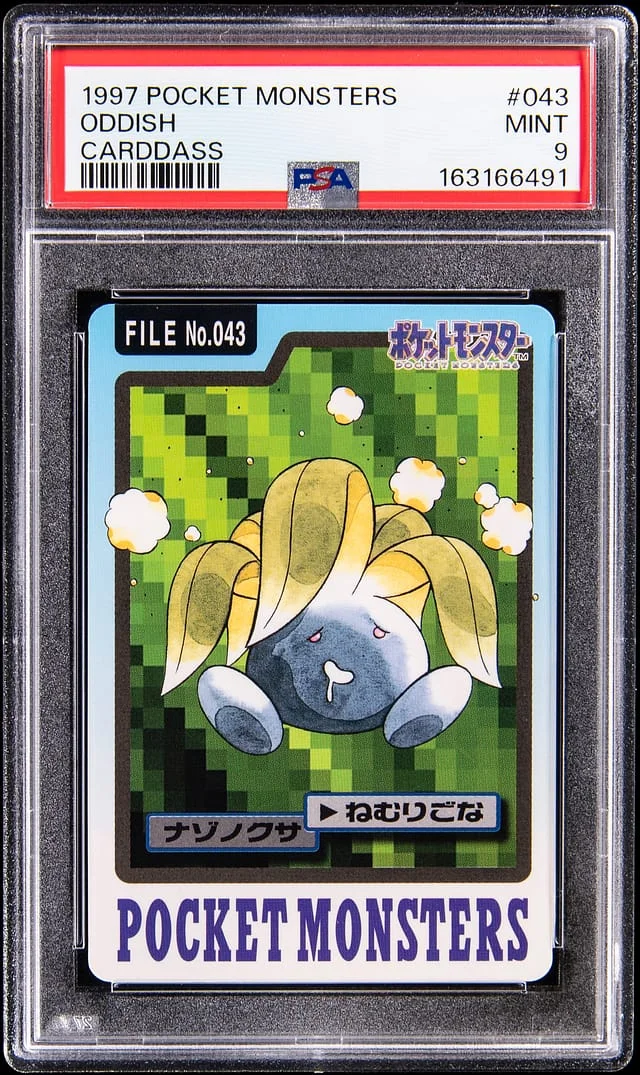 1997 Pokemon Japanese Pocket Monsters Carddass Oddish #043 card image