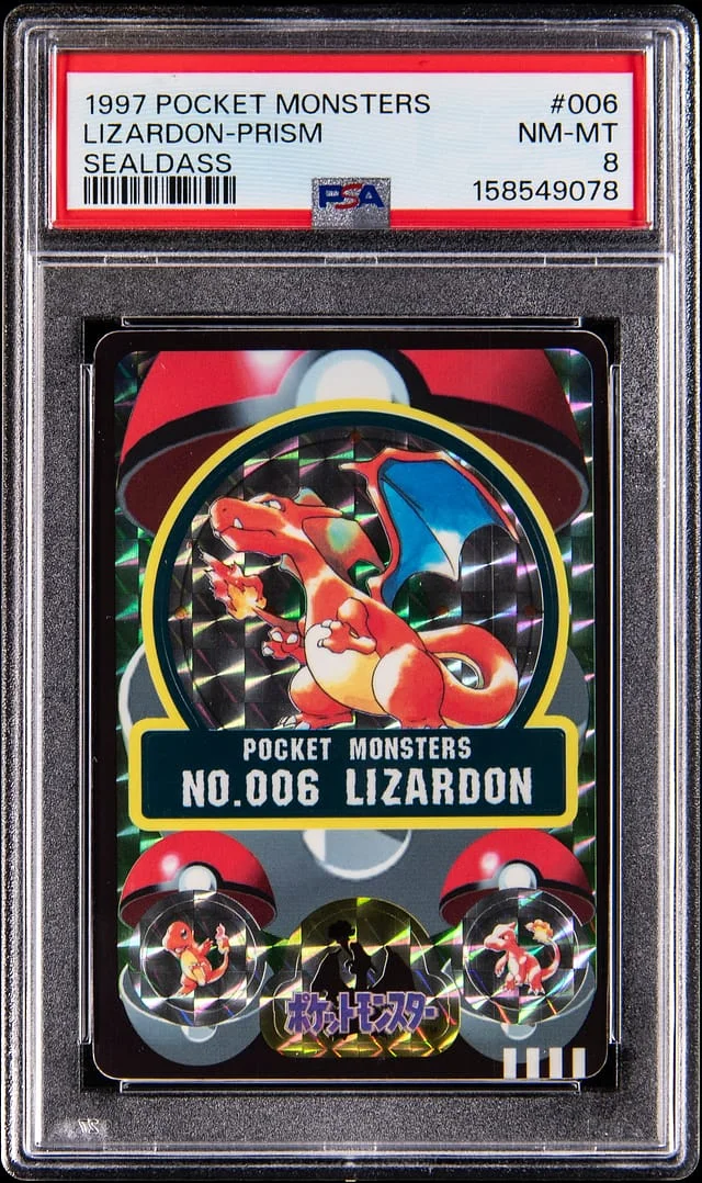 1997 Pokemon Japanese Pocket Monsters Sealdass Prism Lizardon (Charizard) #006 card image