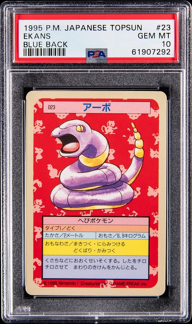 1997 Pokemon Japanese Topsun Blue Back Ekans #23 card image