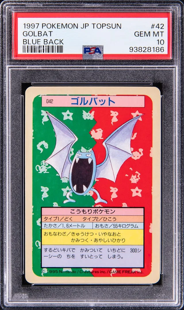 1997 Pokemon Japanese TOPSUN Blue Back Golbat #42 card image
