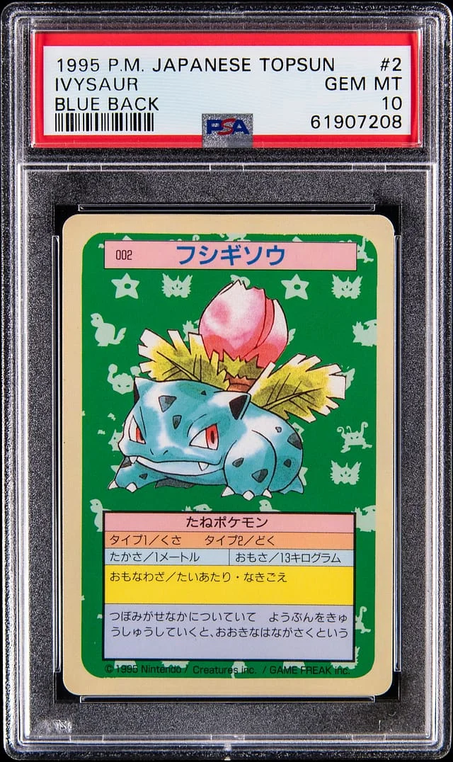 1997 Pokemon Japanese Topsun Blue Back Ivysaur #2 card image
