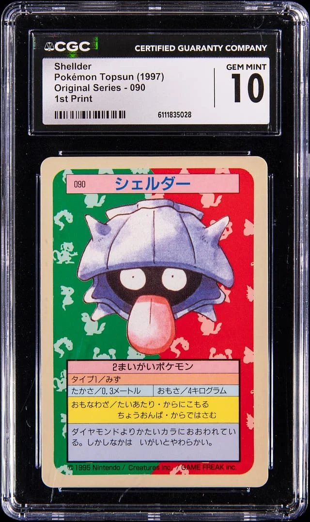 1997 Pokemon Japanese Topsun Original Series 1st Print - (Blue Back) Shellder #90 card image