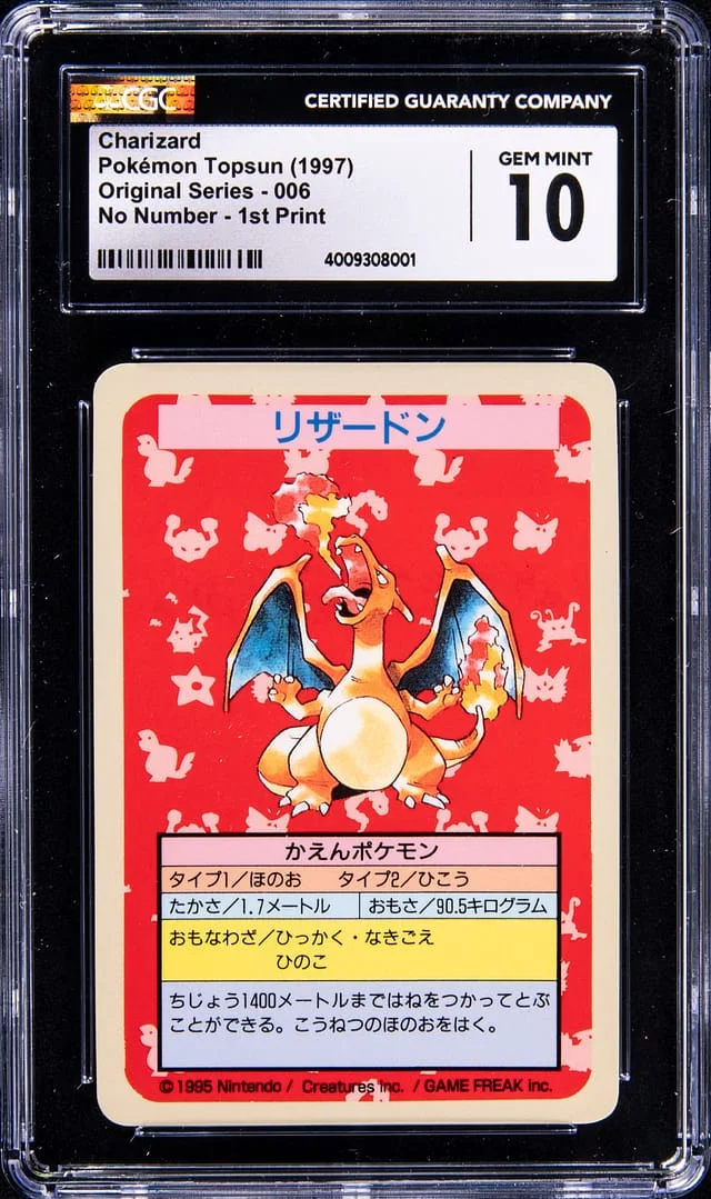 1997 Pokemon Japanese Topsun Original Series Print Charizard, No Number #1st card image