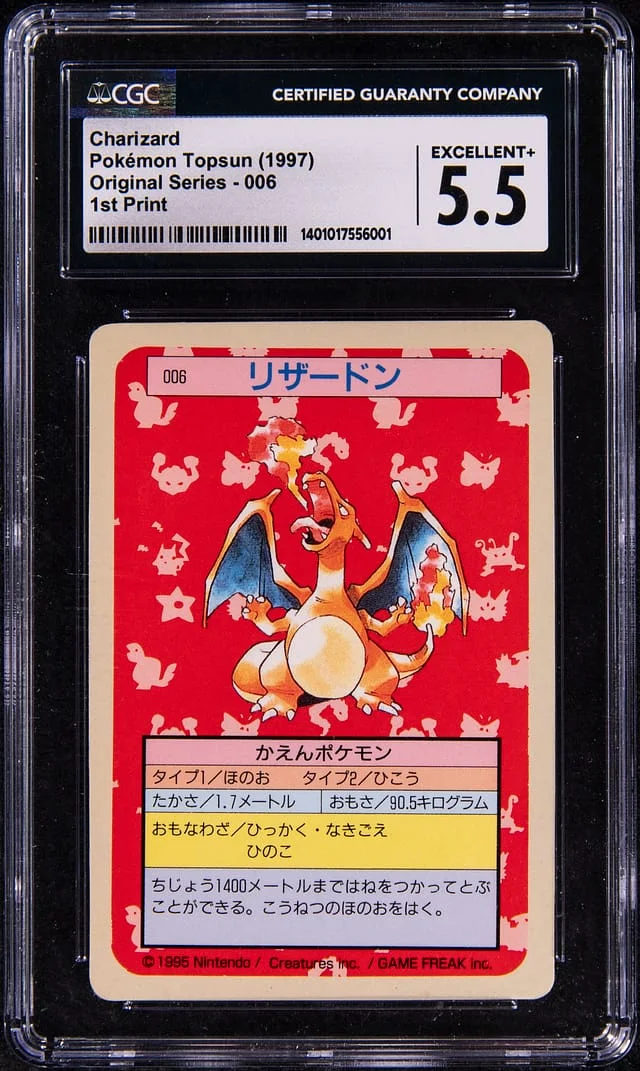 1997 Pokemon Topsun Original Series 1st Print Charizard #006 card image