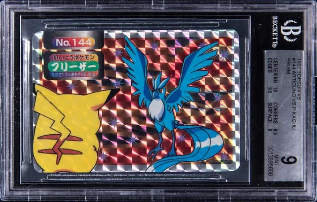 1997 Pokemon Topsun Vs. Prism Articuno vs. Pikachu #144 card image