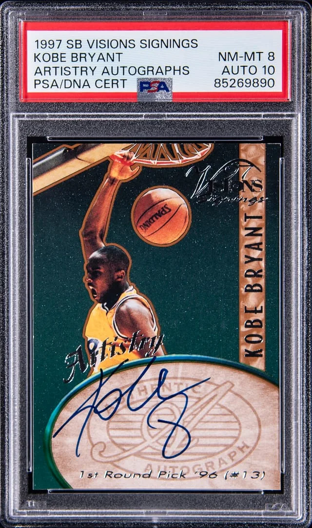 1997 Score Board Visions Signings Artistry Autographs Kobe Bryant #no-number card image