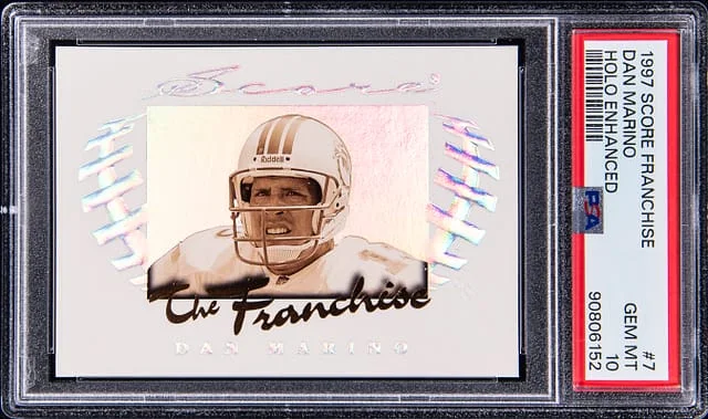 1997 Score Dan Marino Franchise Holo Enchanced #7 card image