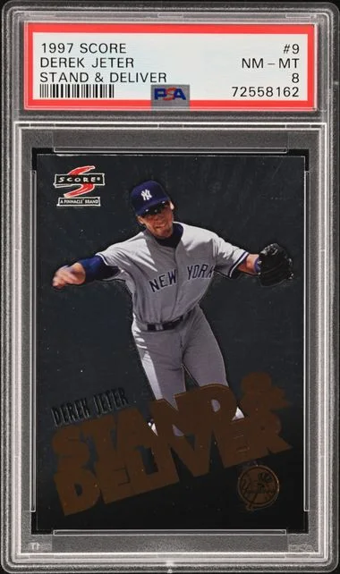 1997 Score Derek Jeter Stand & Deliver #9 card image