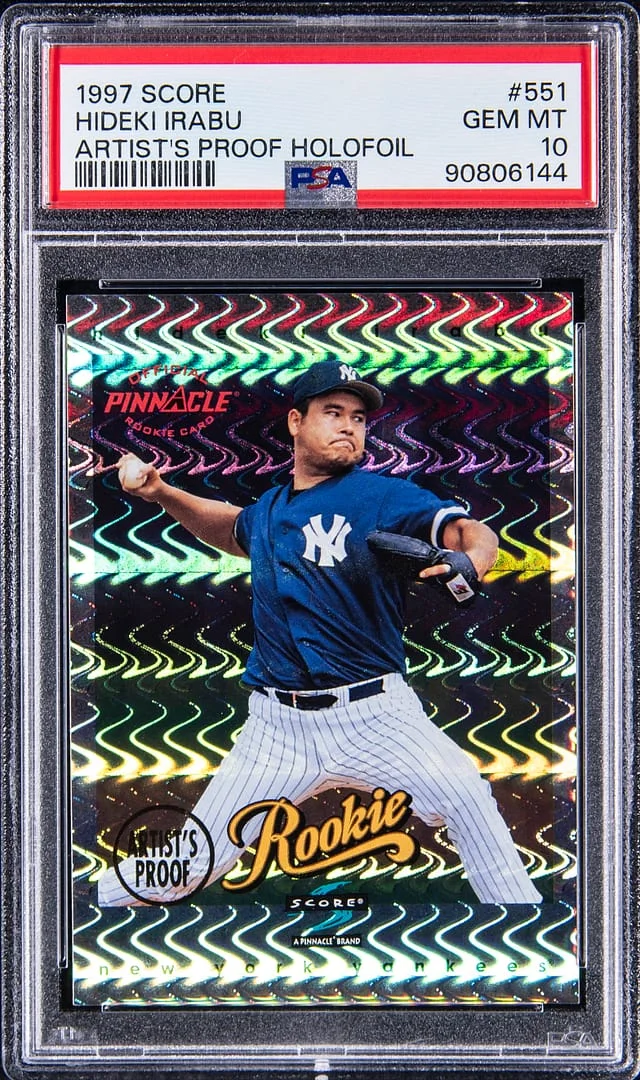 1997 Score Hideki Irabu Artists Proof Holofoil #551 card image