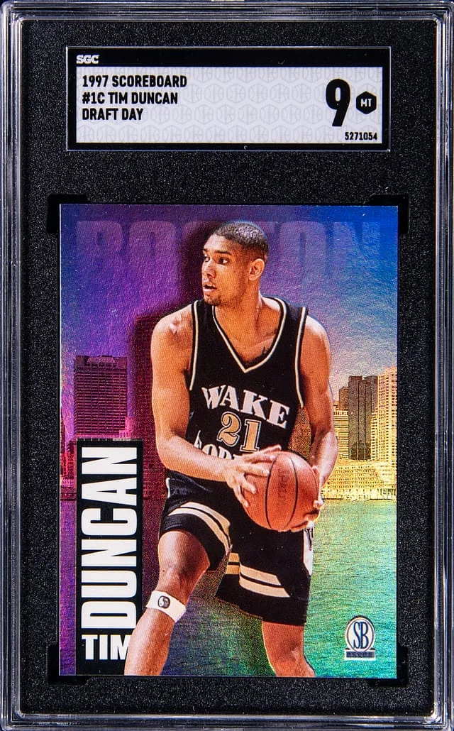 1997 Scoreboard Draft Day Tim Duncan #1C card image