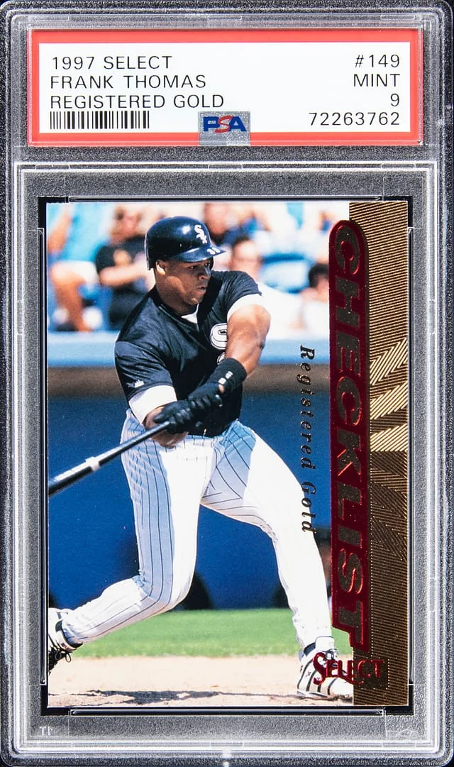 1997 Select Frank Thomas Registered Gold #149 card image