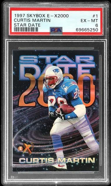 1997 SkyBox Curtis Martin E-X2000 Star Date #1 card image