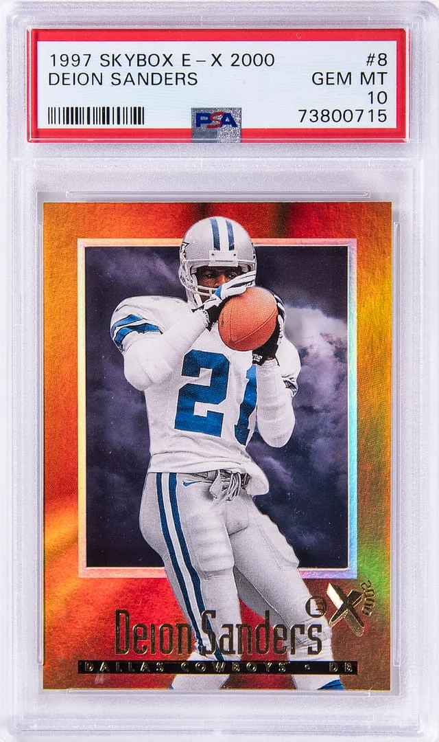 1997 SkyBox Deion Sanders E-X2000 #8 card image