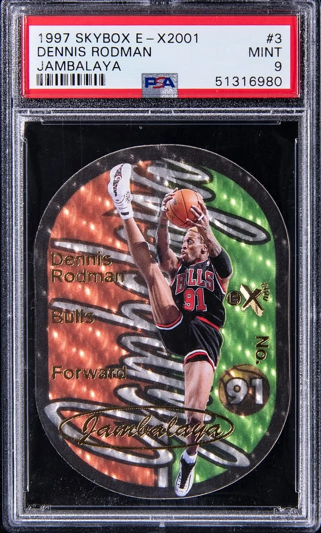 1997 SkyBox Dennis Rodman E-X2001 Jambalaya #3 card image