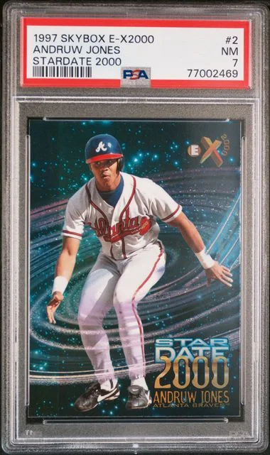 1997 SkyBox E-X 2000 Andruw Jones Stardate 2000 #2 card image