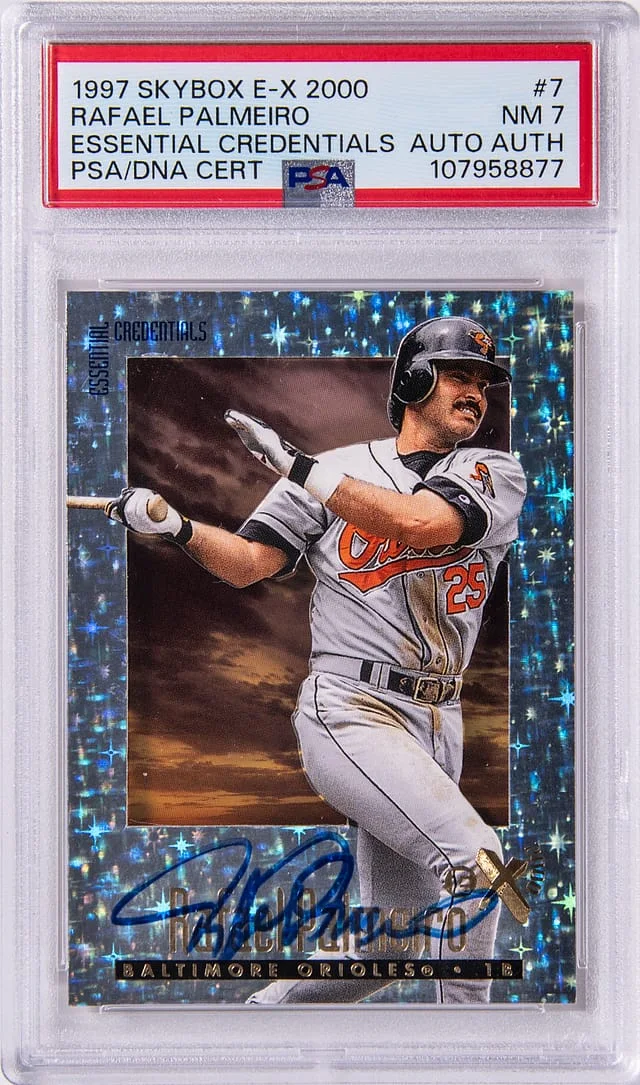 1997 SkyBox E-X 2000 Rafael Palmeiro Essential Credentials #7 card image