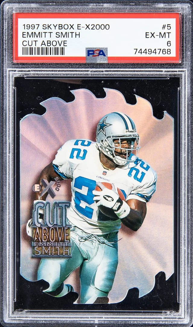 1997 SkyBox Emmitt Smith E-X2000 A Cut Above #5 card image