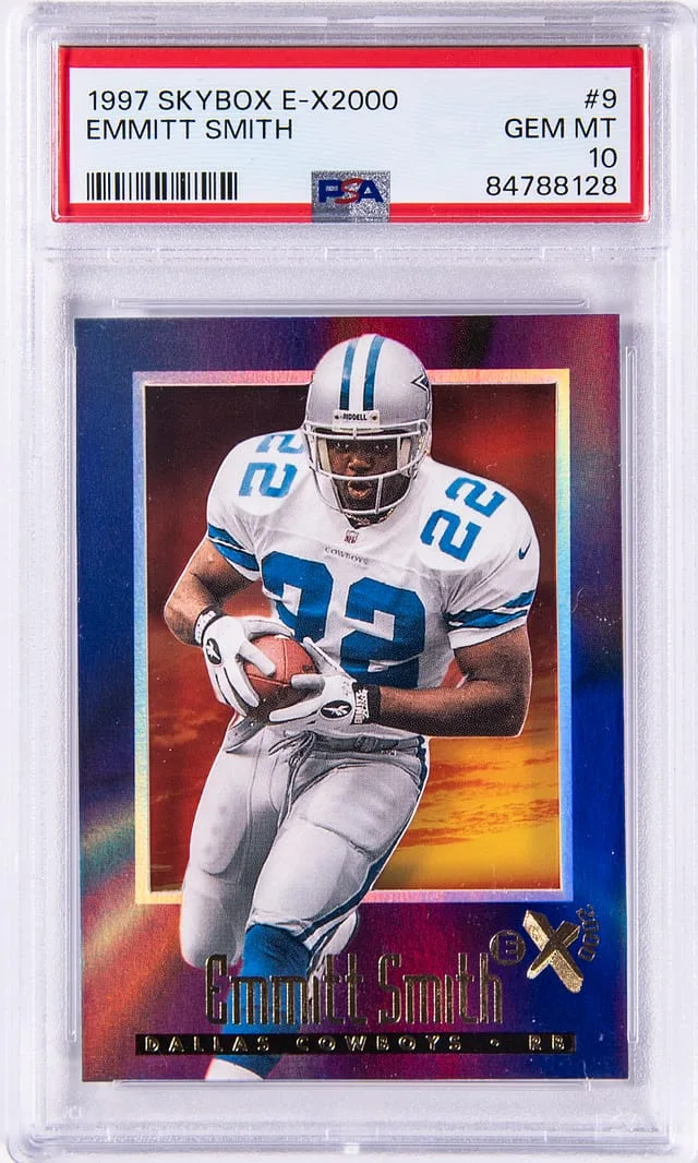 1997 SkyBox Emmitt Smith E-X2000 #9 card image