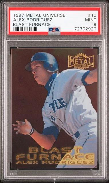 1997 SkyBox Metal Universe Alex Rodriguez Blast Furnace #10 card image