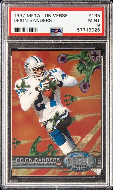 1997 SkyBox Metal Universe Deion Sanders #135 card image