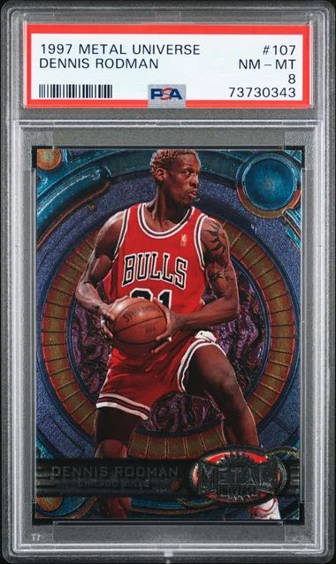 1997 SkyBox Metal Universe Dennis Rodman #107 card image