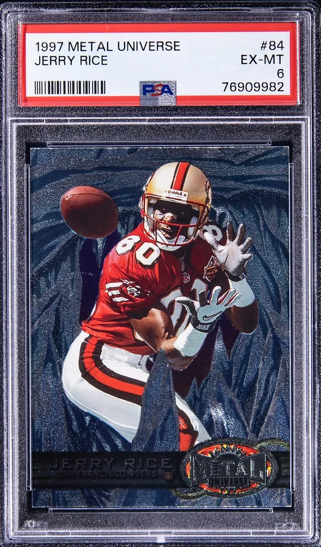 1997 SkyBox Metal Universe Jerry Rice #84 card image