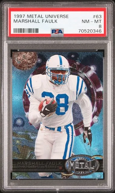 1997 SkyBox Metal Universe Marshall Faulk #63 card image