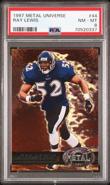 1997 SkyBox Metal Universe Ray Lewis #44 card image