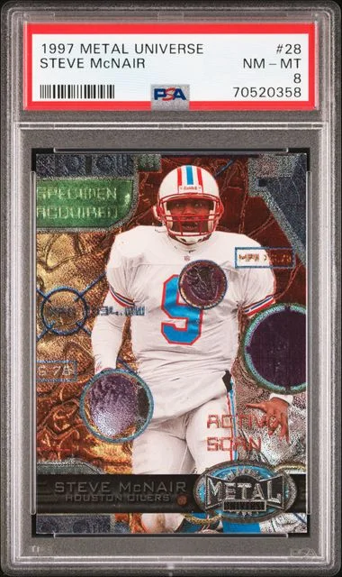 1997 SkyBox Metal Universe Steve McNair #28 card image