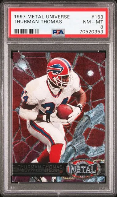 1997 SkyBox Metal Universe Thurman Thomas #158 card image