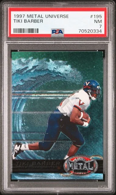 1997 SkyBox Metal Universe Tiki Barber #195 card image