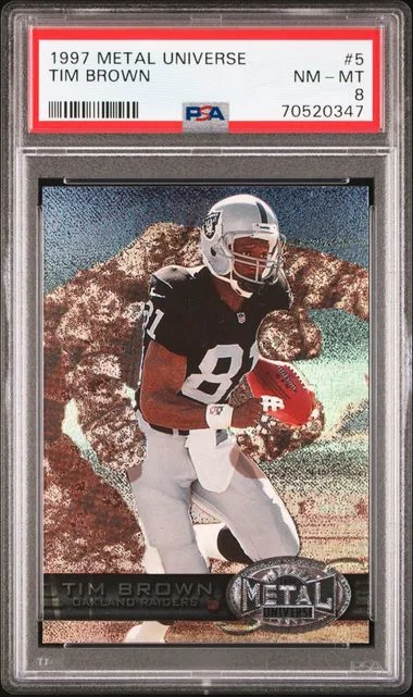 1997 SkyBox Metal Universe Tim Brown #5 card image