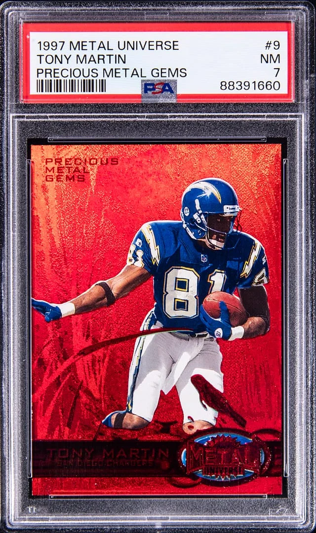 1997 SkyBox Metal Universe Tony Martin Precious Metal Gems (PMG) Red #9 card image