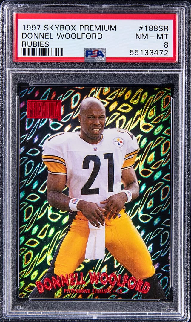 1997 SkyBox Premium Donnel Woolford Rubies #188SR card image