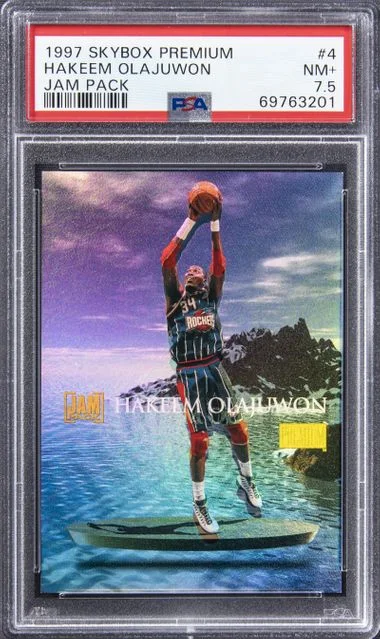1997 SkyBox Premium Hakeem Olajuwon Jam Pack #4 card image