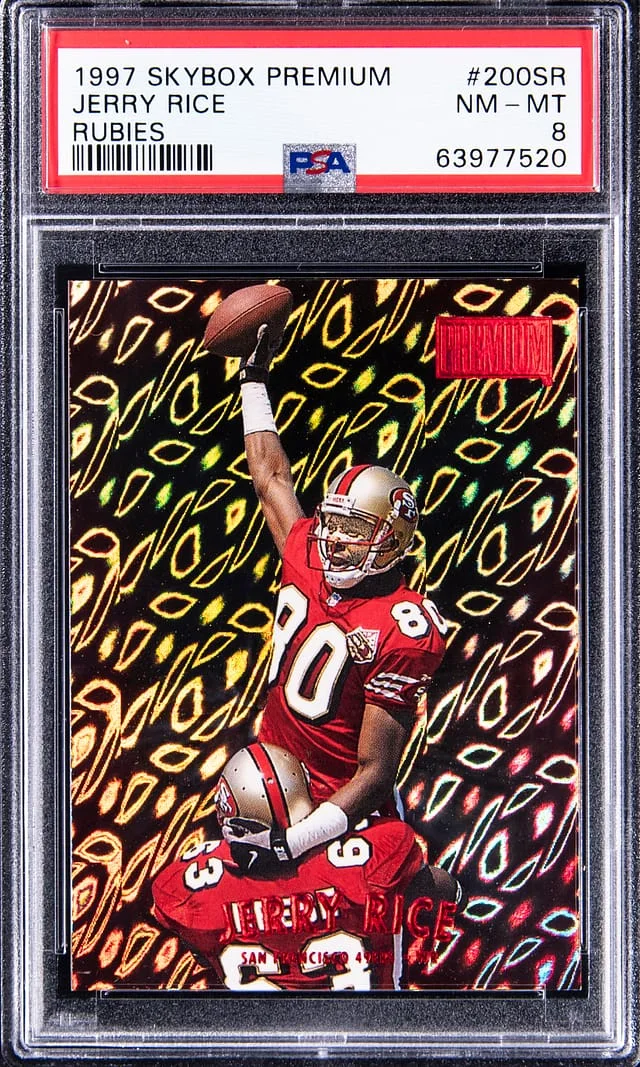 1997 SkyBox Premium Jerry Rice Rubies #200SR card image