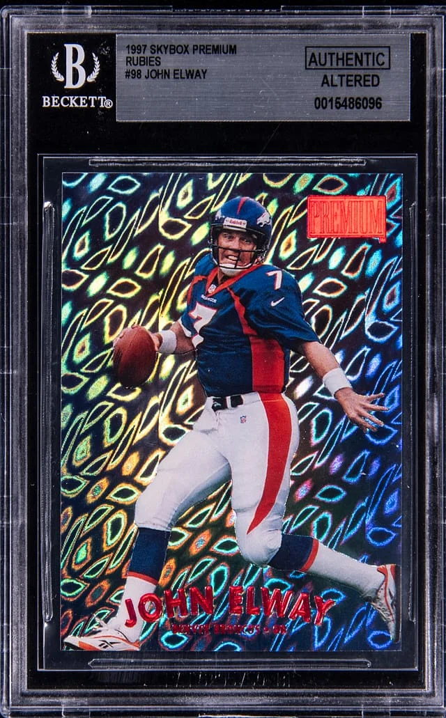 1997 SkyBox Premium John Elway Rubies #98SR card image