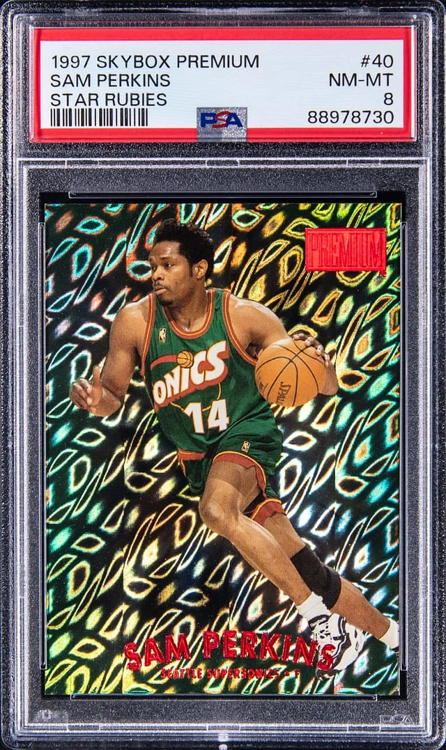 1997 SkyBox Premium Sam Perkins Star Rubies #40 card image