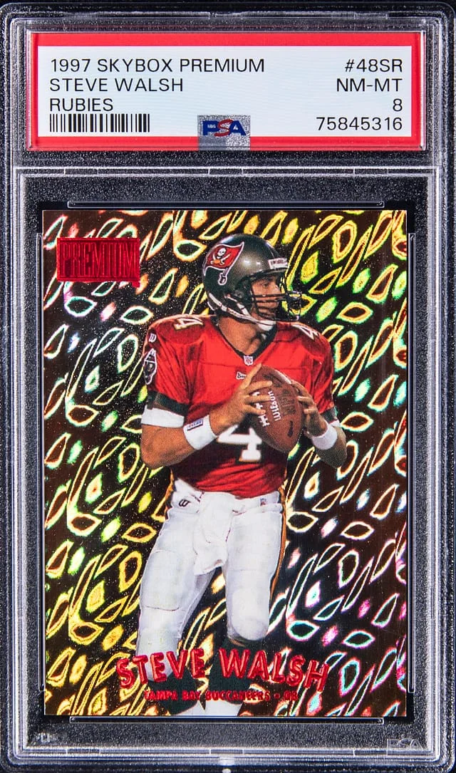 1997 SkyBox Premium Steve Walsh Rubies #48SR card image