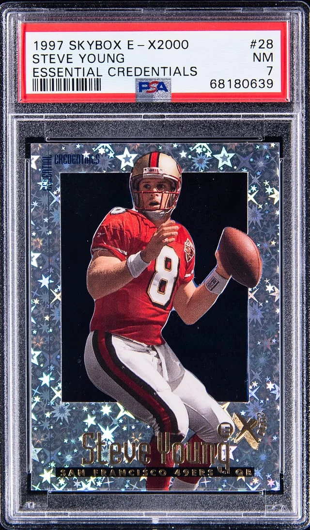 1997 SkyBox Steve Young E-X2000 Essential Credentials #28 card image